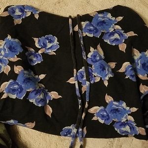 Floral long hoodie